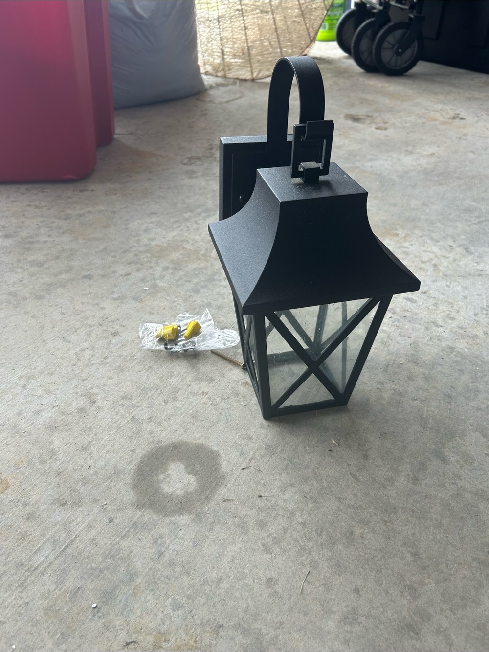 Black Outdoor Wall Lantern Sconce - Classic Matte Black Finish